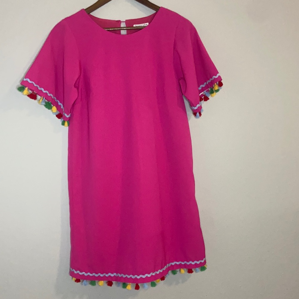 Pink fun tassel dress size small fiesta